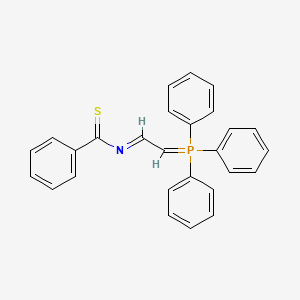 molecular formula C27H22NPS B12893769 N-[(1E)-2-(Triphenyl-lambda~5~-phosphanylidene)ethylidene]benzenecarbothioamide CAS No. 138371-15-0