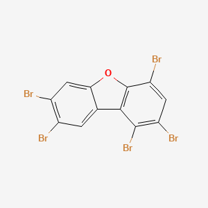molecular formula C12H3Br5O B12893783 1,2,4,7,8-Pentabromo-dibenzofuran CAS No. 617708-05-1