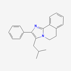 molecular formula C21H22N2 B12893803 3-(2-Methylpropyl)-2-phenyl-5,6-dihydroimidazo[2,1-a]isoquinoline CAS No. 918892-43-0