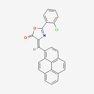 molecular formula C26H14ClNO2 B12893804 2-(2-Chlorophenyl)-4-(pyren-1-ylmethylene)oxazol-5(4H)-one 