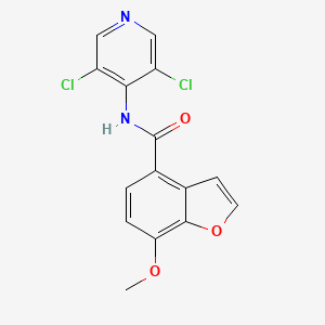 molecular formula C15H10Cl2N2O3 B12893826 N-(3,5-Dichloropyridin-4-yl)-7-methoxy-1-benzofuran-4-carboxamide CAS No. 185400-39-9
