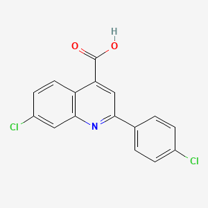 molecular formula C16H9Cl2NO2 B12893841 7-Chloro-2-(4-chlorophenyl)quinoline-4-carboxylic acid CAS No. 6338-16-5