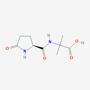 molecular formula C9H14N2O4 B12893847 2-methyl-2-[[(2S)-5-oxopyrrolidine-2-carbonyl]amino]propanoic acid 