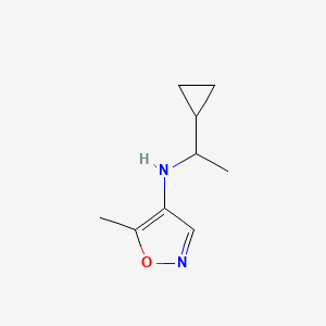 molecular formula C9H14N2O B12893857 N-(1-Cyclopropylethyl)-5-methylisoxazol-4-amine 