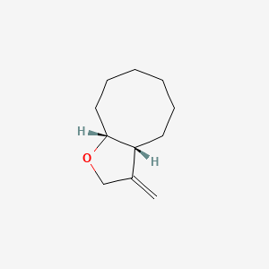 molecular formula C11H18O B12893860 Cis-3-methylenedecahydrocycloocta[b]furan 