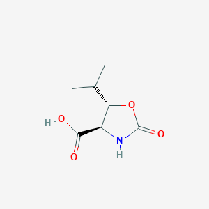 molecular formula C7H11NO4 B12893886 (4R,5S)-5-Isopropyl-2-oxooxazolidine-4-carboxylic acid 