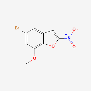 molecular formula C9H6BrNO4 B12893932 5-Bromo-7-methoxy-2-nitro-1-benzofuran CAS No. 56897-51-9