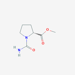 molecular formula C7H12N2O3 B12893944 (R)-Methyl 1-carbamoylpyrrolidine-2-carboxylate 
