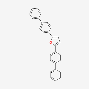 molecular formula C28H20O B12893955 2,5-Di([1,1'-biphenyl]-4-yl)furan CAS No. 93297-78-0