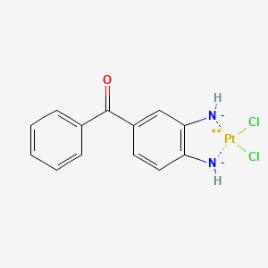 molecular formula C13H10Cl2N2OPt B12893977 (3,4-Diaminophenyl)-phenylmethanone,platinum(2+),dichloride CAS No. 72596-00-0