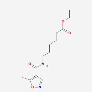 molecular formula C13H20N2O4 B12893978 Ethyl 6-[(5-methyl-1,2-oxazole-4-carbonyl)amino]hexanoate CAS No. 143469-08-3