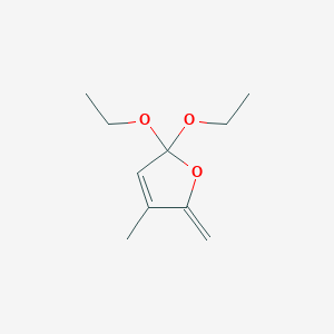 molecular formula C10H16O3 B12893980 2,2-Diethoxy-4-methyl-5-methylene-2,5-dihydrofuran CAS No. 87841-02-9