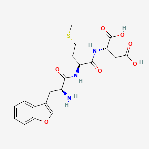 molecular formula C20H25N3O7S B12893985 H-Ala(benzofuran-3-yl)(benzofuran-3-yl)-Met-Asp-OH 