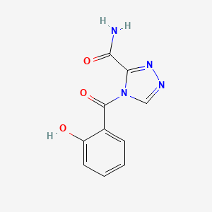 molecular formula C10H8N4O3 B12894015 4-(2-Hydroxybenzoyl)-4H-1,2,4-triazole-3-carboxamide CAS No. 62735-31-3