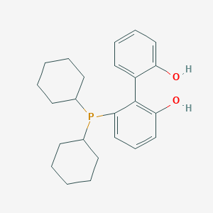 molecular formula C24H31O2P B12894018 6-(Dicyclohexylphosphino)-[1,1'-biphenyl]-2,2'-diol 