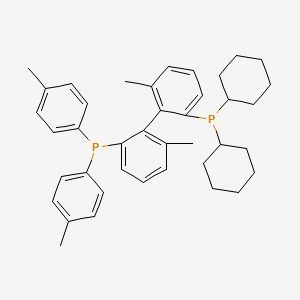 molecular formula C40H48P2 B12894030 (R)-Dicyclohexyl(2'-(di-p-tolylphosphino)-6,6'-dimethyl-[1,1'-biphenyl]-2-yl)phosphine 