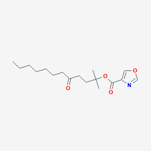 molecular formula C17H27NO4 B12894035 2-Methyl-5-oxododecan-2-yl oxazole-4-carboxylate 