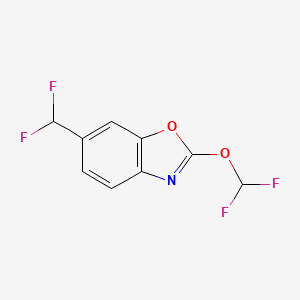 molecular formula C9H5F4NO2 B12894049 2-(Difluoromethoxy)-6-(difluoromethyl)benzo[d]oxazole 