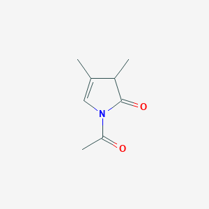 molecular formula C8H11NO2 B12894061 1-Acetyl-3,4-dimethyl-1H-pyrrol-2(3H)-one CAS No. 412011-43-9