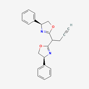 molecular formula C22H20N2O2 B12894065 (4S,4'S)-2,2'-(But-3-yne-1,1-diyl)bis(4-phenyl-4,5-dihydrooxazole) 