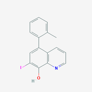 molecular formula C16H12INO B12894080 7-Iodo-5-(2-methylphenyl)quinolin-8-ol CAS No. 648896-59-7