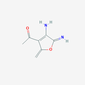 molecular formula C7H8N2O2 B12894102 2-Imino-3-amino-4-acetyl-5-methylene-2,5-dihydrofuran CAS No. 92220-24-1
