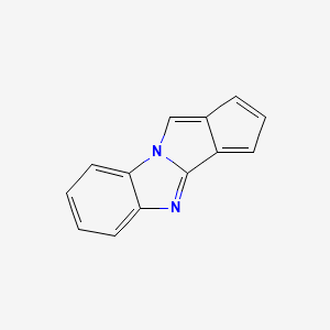 molecular formula C13H8N2 B12894111 Cyclopenta[3,4]pyrrolo[1,2-a]benzimidazole CAS No. 38143-40-7