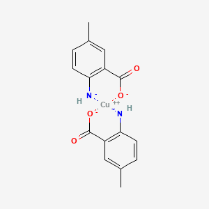molecular formula C16H14CuN2O4-2 B12894121 Bis(6-amino-m-toluato)coppe 