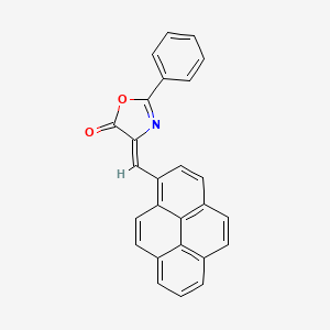 molecular formula C26H15NO2 B12894138 2-Phenyl-4-(pyren-1-ylmethylene)oxazol-5(4H)-one 