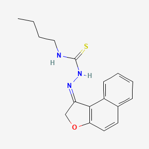 molecular formula C17H19N3OS B12894146 N-Butyl-2-(naphtho[2,1-b]furan-1(2H)-ylidene)hydrazinecarbothioamide 