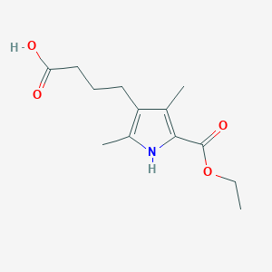 molecular formula C13H19NO4 B12894148 4-[5-(Ethoxycarbonyl)-2,4-dimethyl-1h-pyrrol-3-yl]butanoic acid CAS No. 68500-93-6