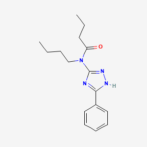 molecular formula C16H22N4O B12894164 N-Butyl-N-(5-phenyl-1H-1,2,4-triazol-3-yl)butanamide CAS No. 62400-14-0