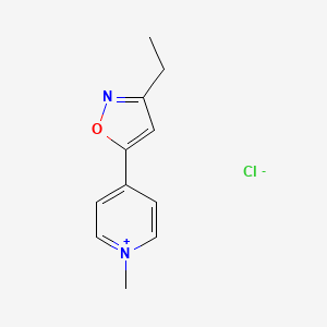 molecular formula C11H13ClN2O B12894183 1-Methyl-4-(3-ethyl-5-isoxazolyl)-pyridinium chloride CAS No. 20242-28-8