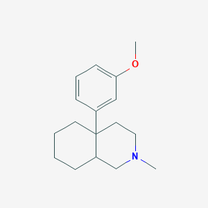 molecular formula C17H25NO B12894189 4a-(3-Methoxyphenyl)-2-methyldecahydroisoquinoline CAS No. 58414-81-6