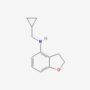molecular formula C12H15NO B12894256 N-(Cyclopropylmethyl)-2,3-dihydro-1-benzofuran-4-amine CAS No. 61090-60-6