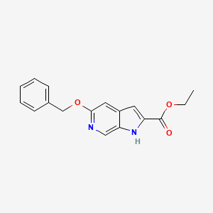 molecular formula C17H16N2O3 B12894288 Ethyl 5-(benzyloxy)-1H-pyrrolo[2,3-C]pyridine-2-carboxylate 