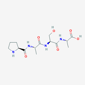 molecular formula C14H24N4O6 B12894296 L-Prolyl-L-alanyl-L-seryl-L-alanine CAS No. 918661-84-4