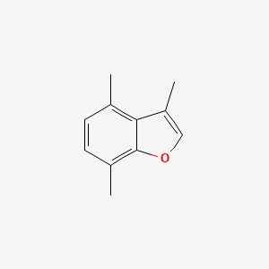 molecular formula C11H12O B12894322 3,4,7-Trimethylbenzofuran 