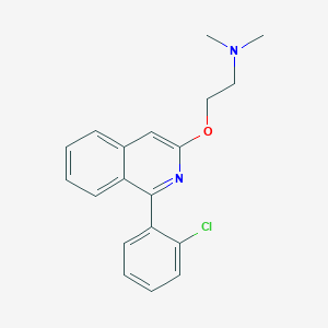 molecular formula C19H19ClN2O B12894332 2-{[1-(2-Chlorophenyl)isoquinolin-3-yl]oxy}-N,N-dimethylethan-1-amine CAS No. 89721-17-5