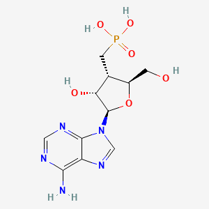 molecular formula C11H16N5O6P B12894344 3'-Deoxy-3'-(phosphonomethyl)adenosine CAS No. 31843-81-9