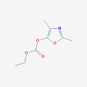 molecular formula C8H11NO4 B12894403 2,4-Dimethyl-1,3-oxazol-5-yl ethyl carbonate CAS No. 412320-94-6
