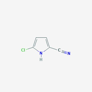 molecular formula C5H3ClN2 B12894414 1H-Pyrrole-2-carbonitrile, 5-chloro- CAS No. 827342-90-5