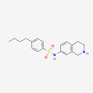 molecular formula C19H24N2O2S B12894424 4-butyl-N-(1,2,3,4-tetrahydroisoquinolin-7-yl)benzenesulfonamide CAS No. 583025-23-4