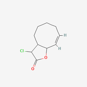 molecular formula C10H13ClO2 B12894450 3-Chloro-3,3a,4,5,6,7-hexahydrocycloocta[b]furan-2(9aH)-one 