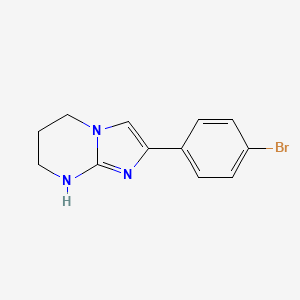 molecular formula C12H12BrN3 B12894466 2-(4-Bromophenyl)-1,5,6,7-tetrahydroimidazo[1,2-a]pyrimidine CAS No. 143696-99-5