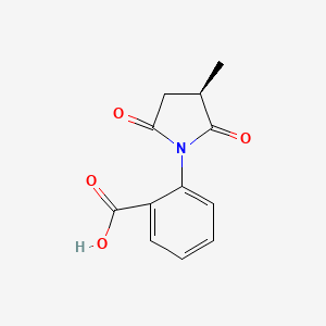 molecular formula C12H11NO4 B12894474 (R)-2-(3-Methyl-2,5-dioxopyrrolidin-1-yl)benzoic acid CAS No. 474902-30-2