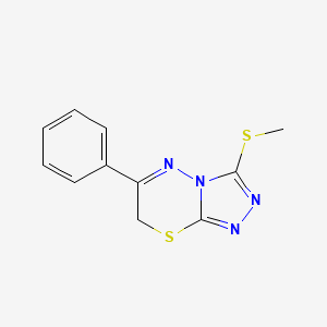 molecular formula C11H10N4S2 B12894479 3-(Methylsulfanyl)-6-phenyl-7H-[1,2,4]triazolo[3,4-b][1,3,4]thiadiazine CAS No. 66523-33-9