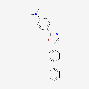 molecular formula C23H20N2O B12894498 4-[5-([1,1'-Biphenyl]-4-yl)-1,3-oxazol-2-yl]-N,N-dimethylaniline CAS No. 54638-78-7