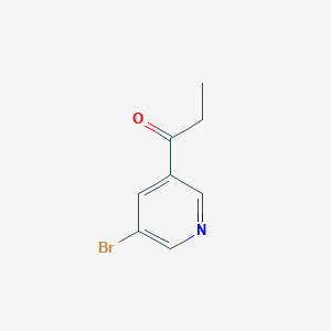 molecular formula C8H8BrNO B1289452 1-(5-Bromopyridin-3-YL)propan-1-one CAS No. 341555-43-9