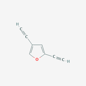 molecular formula C8H4O B12894587 2,4-Diethynylfuran CAS No. 189458-05-7